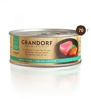 Grandorf Филе тунца с мясом лосося консерва для кошек 70 г